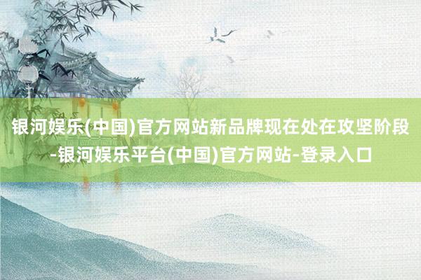 银河娱乐(中国)官方网站新品牌现在处在攻坚阶段-银河娱乐平台(中国)官方网站-登录入口